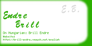 endre brill business card